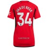 Camisola Manchester United Van De Beek 34 Mulher Equipamento 1ª 23/24